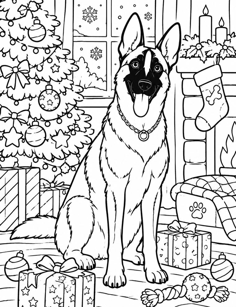 A page from Kaiser's book, ready to colour